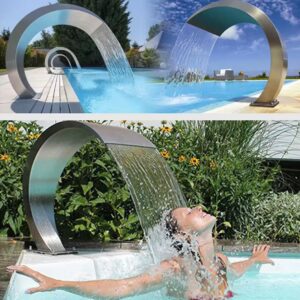 CASCADA INOXIDABLE #14 PARA PISCINAS Y SPA H70CM X 50CM