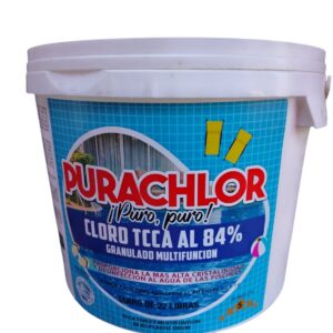 CLORO GRANULADO 22 LIBRAS PURACHLOR MULTIFUNCION AL 84% PARA PISCINA